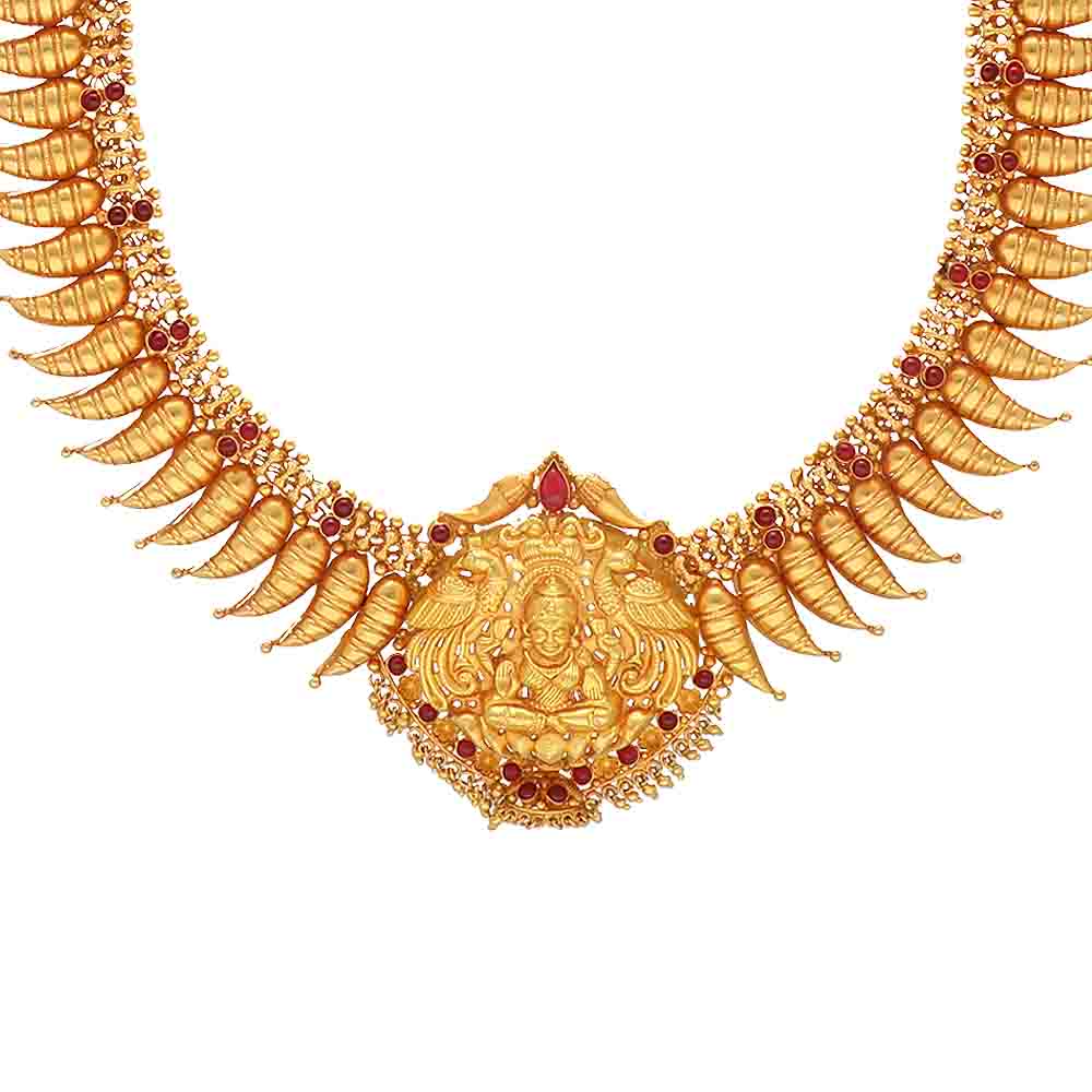Vaibhav Jewellers 22K Antique Gold Haram 124VG2439_1
