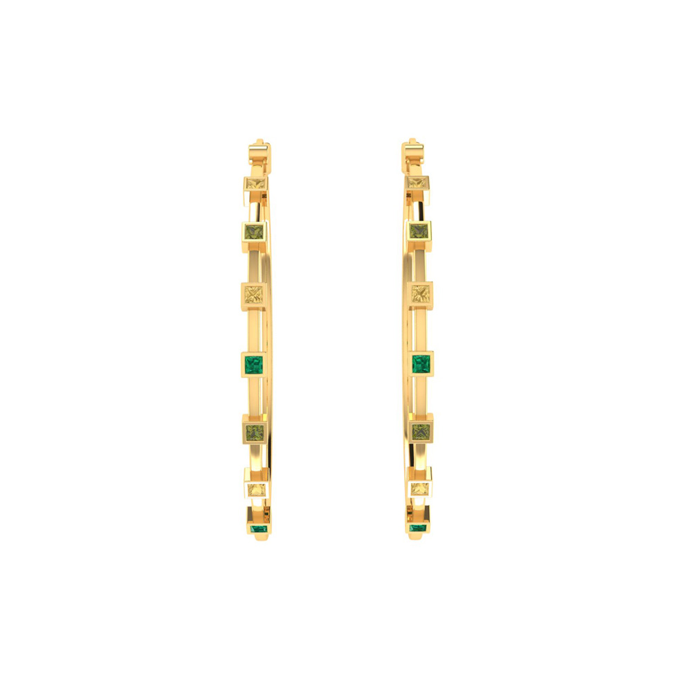 Vaibhav Jewellers 14K Yellow Gold Hoop Earrings 155DH3004_1