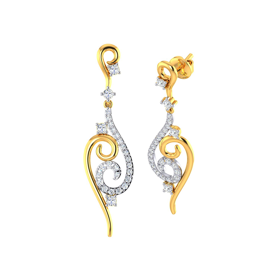 22k Classy Embrace Gold Dangle Earrings_3