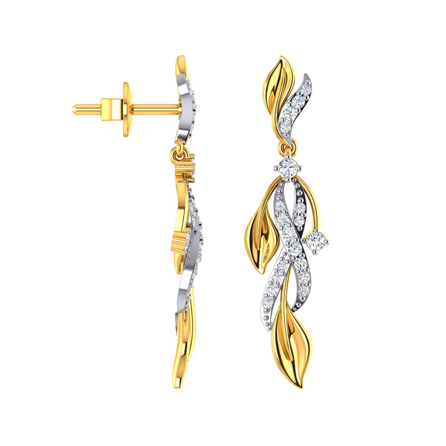 22k Unique Karyotype Gold Dangle Earrings_2
