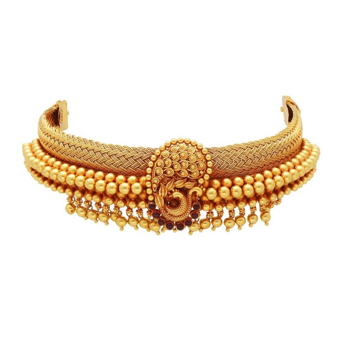 Buy Vaibhav Jewellers 22K Antique Gheru Gold Choker 123VG7022 Online ...