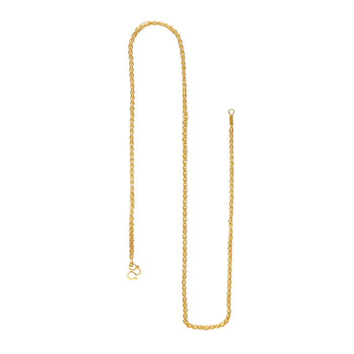 Buy 22K Plain Gold Fancy Short Chain 64VX5959 Online from Vaibhav Jewellers