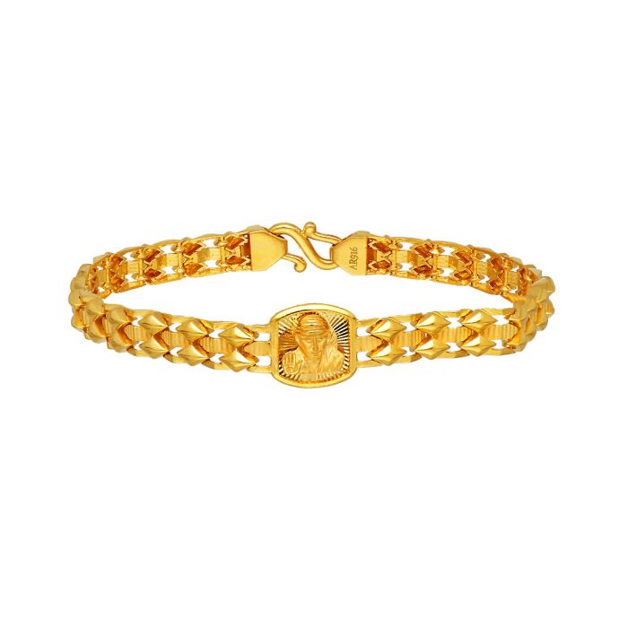Buy 22Kt Gold Men Casting Baba Bracelet 165VG3032 Online from Vaibhav ...
