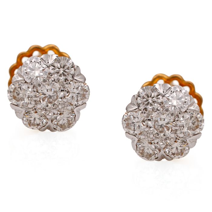 Buy Oval Orb Diamond Stud Online from Vaibhav Jewellers