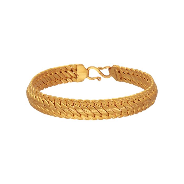 Buy 22Kt Gents Hollow Gold Bracelet For Engagement 65VI2112 Online from ...