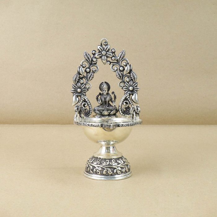 Buy Antique Silver Kamakshi Deepam For Puja 368VA8527 Online from ...