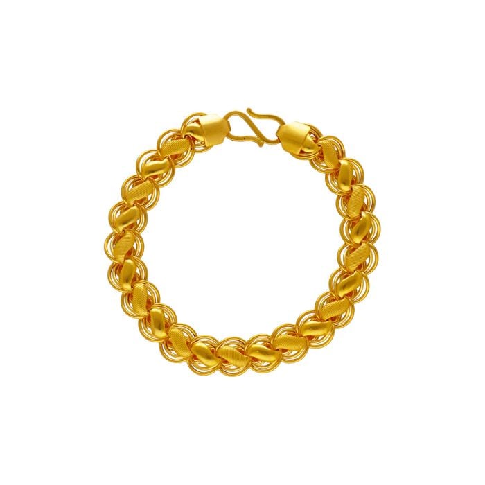 Buy 22Kt Gold Lotus Bracelet For Men 65VI3777 Online from Vaibhav Jewellers