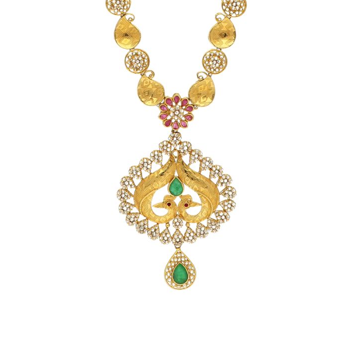 Buy 22kt Antique Polki Haram 118VG237 Online from Vaibhav Jewellers