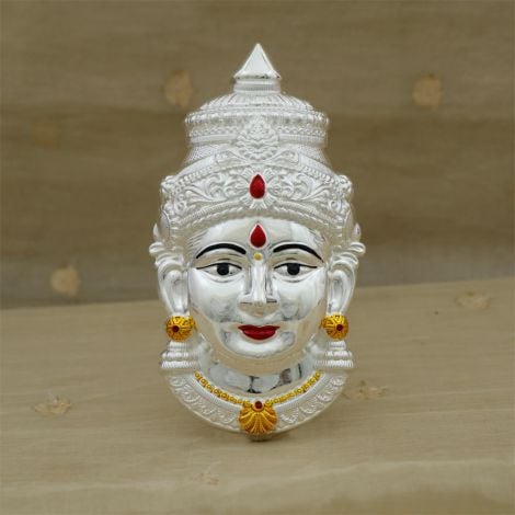 576VB8750 | Plain Silver Nagash Lakshmi Devi Face 576VB8750