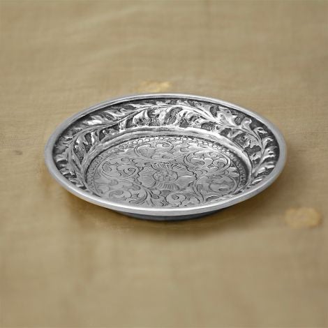 413VA1412 | Silver Antique Embossed Plate 413VA1412