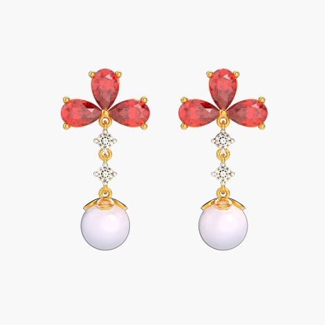 155H3101 | 18Kt Diamond Fancy Pearl Drop Women Earrings 155H3101