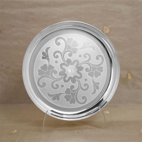 545VB520 | Silver Floral Engraved Plate 545VB520
