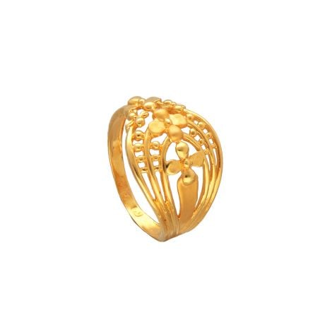 97VM1266 | 22Kt Gold Modern Simple Design Women Ring 97VM1266