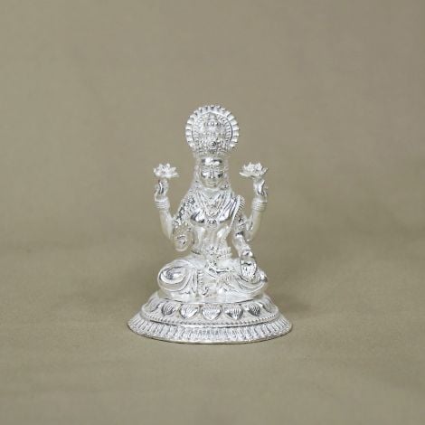 352VA9861 | 92.5 Plain Silver Solid Lalita Devi God Idol 352VA9861