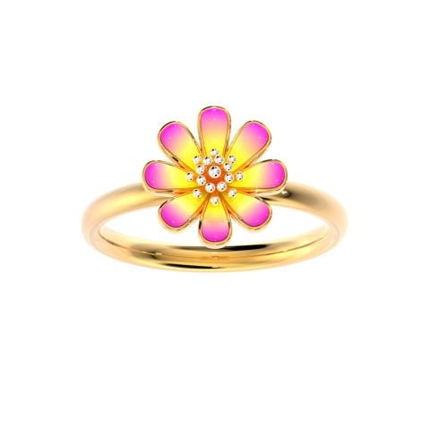 492A2389 | 18Kt Aster Floral Gold Ring 492A2389