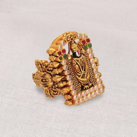 95VG6896 | 22Kt Blissful Balaji Wedding Gold Ring For Men 95VG6896