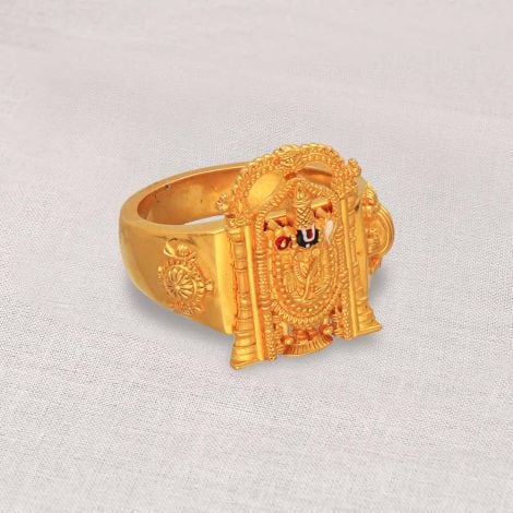97VL7884 | 22Kt Tirupati Balaji Gold Ring For Men 97VL7884