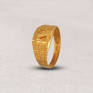 93VE4957 | 22Kt Mercedes Gold Ring For Men 93VE4957