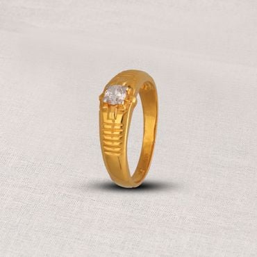 96VK1280 | 22Kt Solitaire Gold Ring Men Engagement 96VK1280