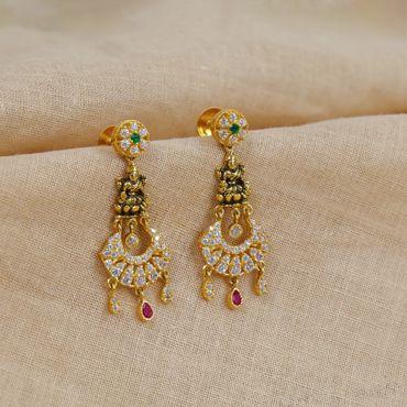 82VJ2900 | 22Kt Lakshmi Chandbali Gold Earrings 82VJ2900