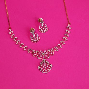 Buy Diamond Necklaces Online | Latest Diamond Necklace Set Designs ...