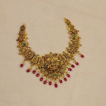 10VH199 | 22Kt Majestic Indian Bridal Gold Necklace 10VH199