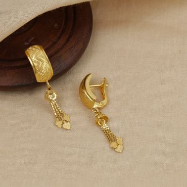 78VY3861 | 22Kt Daily Wear Gold Drop Earrings 78VY3861