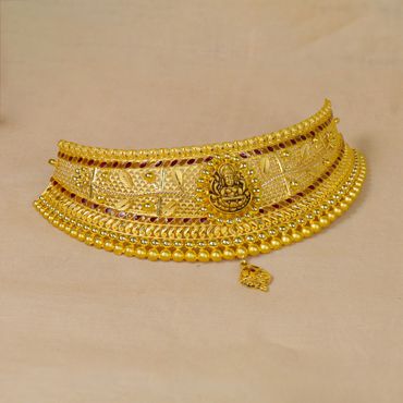 9VL3631 | 22Kt Magnificent Lakshmi Devi Gold Choker 9VL3631
