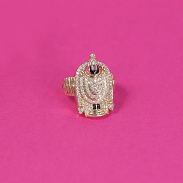 148VU7079 | 18Kt Gold Divine Balaji Diamond Ring 148VU7079