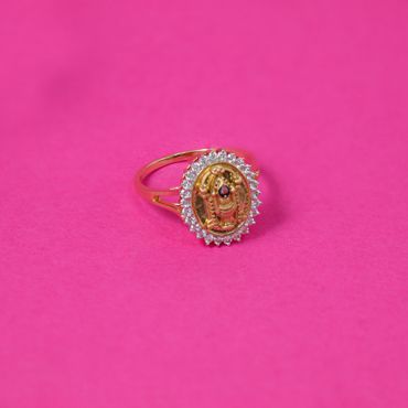 148VU5979 | 18Kt Gold Tirupati Balaji Diamond Ring 148VU5979