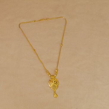 1VL7217 | 22Kt Simple Gold Chain With Pendant 1VL7217