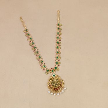 111VG4978 | 22Kt Traditional Gold Lakshmi Coin Haram 111VG4978