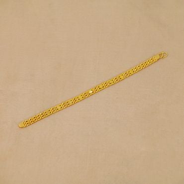 65VI4348 | 22Kt Abstract Geometric Gold Bracelet For Men 65VI4348