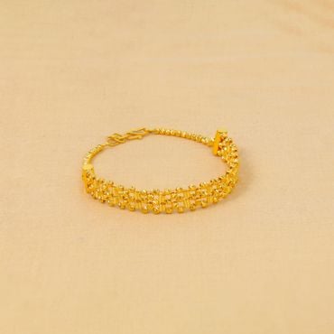 71VB3481 | 22Kt Delightful Gold Beaded Link Bracelet 71VB3481