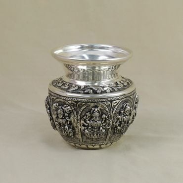 334VA1004 | 92.5 Antique Silver Ashtalakshmi Chombu For Pooja 334VA1004