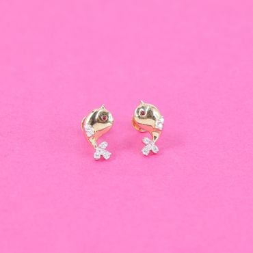 155VI357 | 18Kt Tiny Bird Diamond Stud Earrings 155VI357