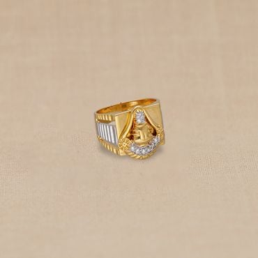148VU7294 | 18Kt Divine Tirupati Balaji Diamond Ring For Men 148VU7294