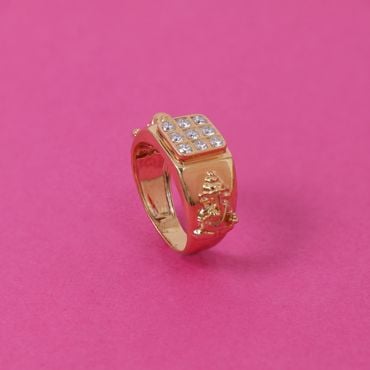 151VG4686 | 22Kt Splendid Ganesha Diamond Ring For Men 151VG4686