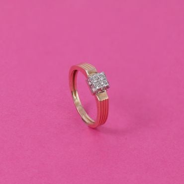483VA1172 | 14Kt Simple Square Diamond Ring For Men 483VA1172