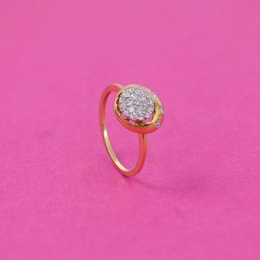 148VG7061 | 18Kt Cute Cluster Flower Diamond Ring 148VG7061