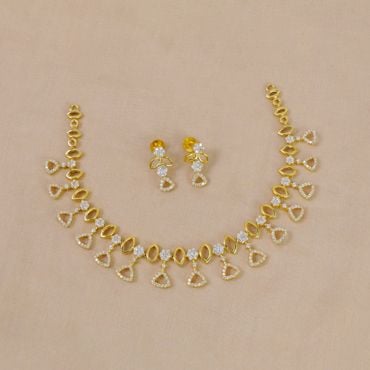 5VH206-82VJ5098 | 22Kt Gleaming Gala Gold Necklace Set 5VH206