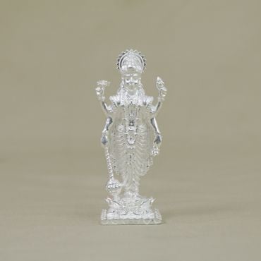 352VB691 | 92.5 Silver Lord Sri Maha Vishnu Idol 352VB691