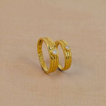 96VK5625-96VK5635 | 22Kt Gold Cubic Zirconia Engagement Rings 96VK5625