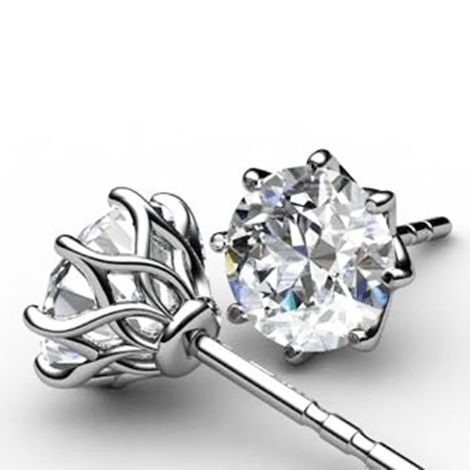 Sol9 | Eight-Prong Stud Diamond Earrings