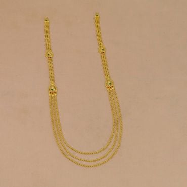 19VK8589 | 22Kt Traditional 3 Step Gold Beads Haram 19VK8589