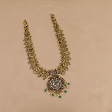 111VG5546 | 22Kt Antique Victorian Gold Haar For Indian Bride 111VG5546