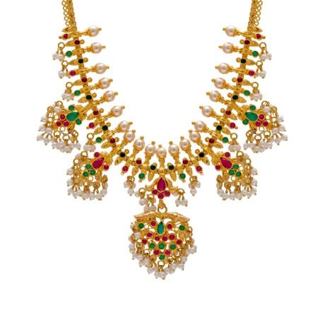10VG2575 | Gemstones Delight Gold Necklace