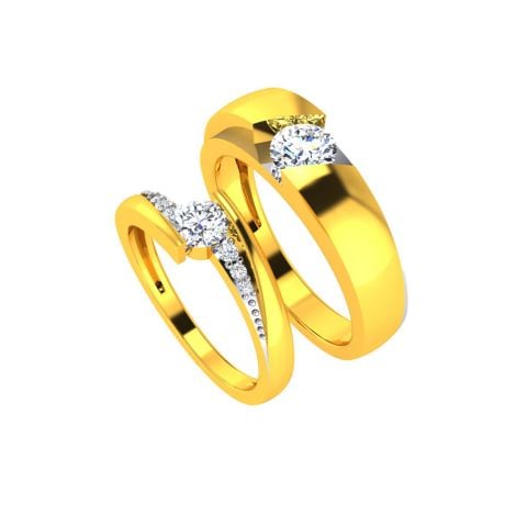 VCR724 | 22k Solitaire Love Gold Bands
