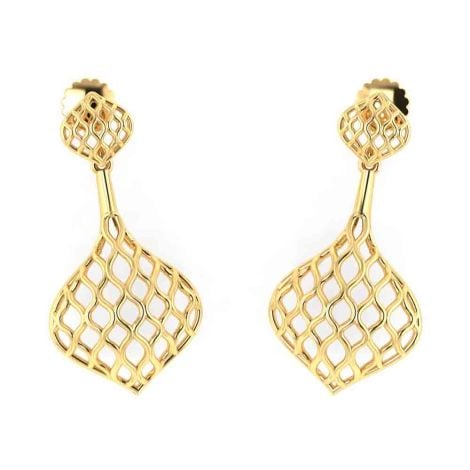 VER-2053 | Vaibhav Jewellers 18K Yellow Gold Drops Earrings VER-2053
