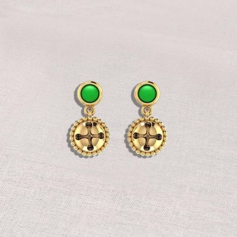 VER-2080 | Vaibhav Jewellers 18Kt Yellow Gold
Drops Earrings VER-2080